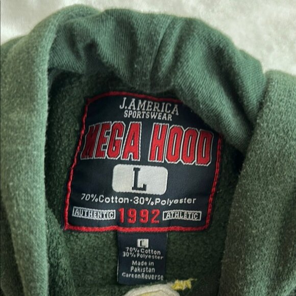 J. America Mega Hood Green Sweatshirt - Picture 2 of 7